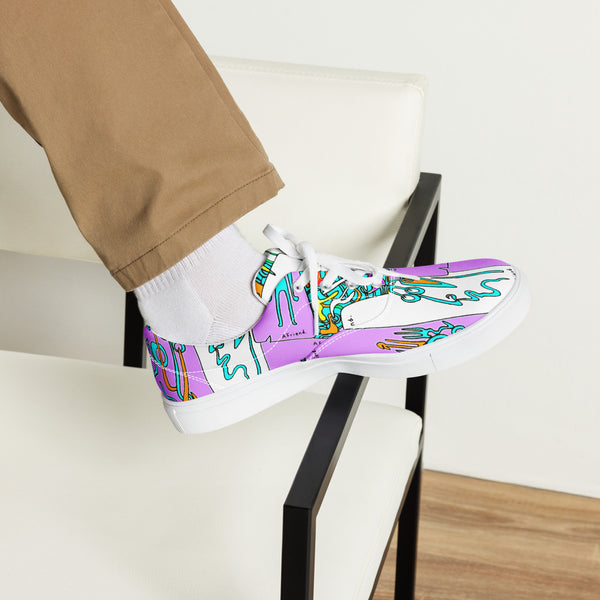 Men’s lace-up canvas shoes Art