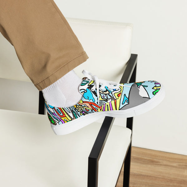 Men’s lace-up canvas shoes Shark