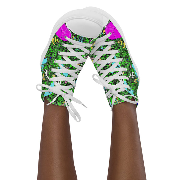Ladies' high top canvas shoes Greenies