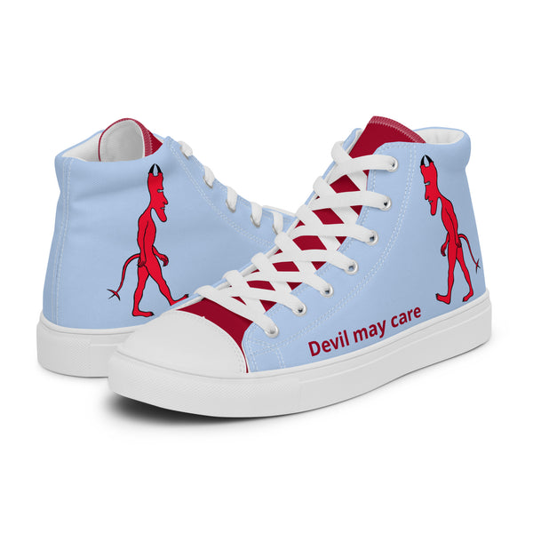 Ladies' high top canvas shoes Devil may care