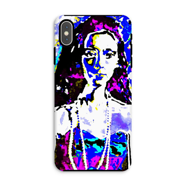 Girl with a pearl necklace Tough Phone Case