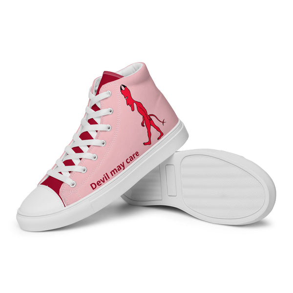 Men’s high top canvas shoes Devil may care