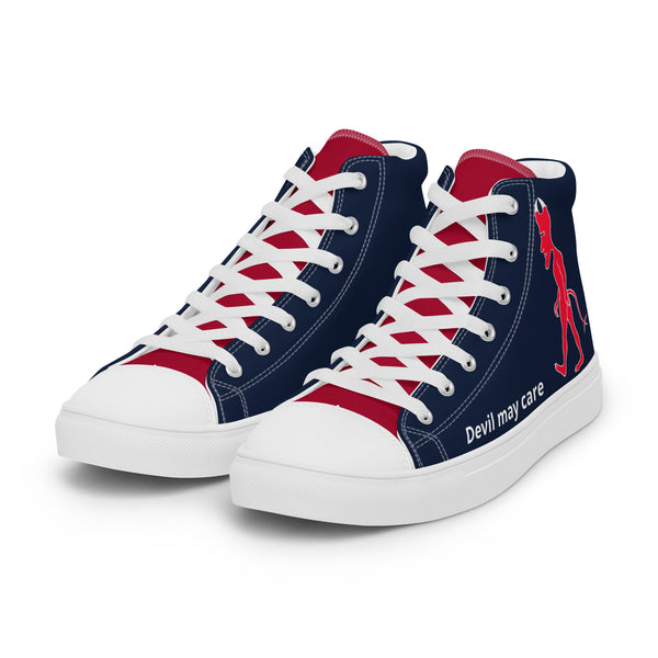 Men’s high top canvas shoes Devil may care