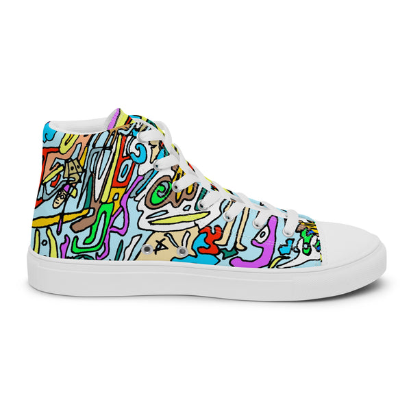 Men’s high top canvas shoes Shark