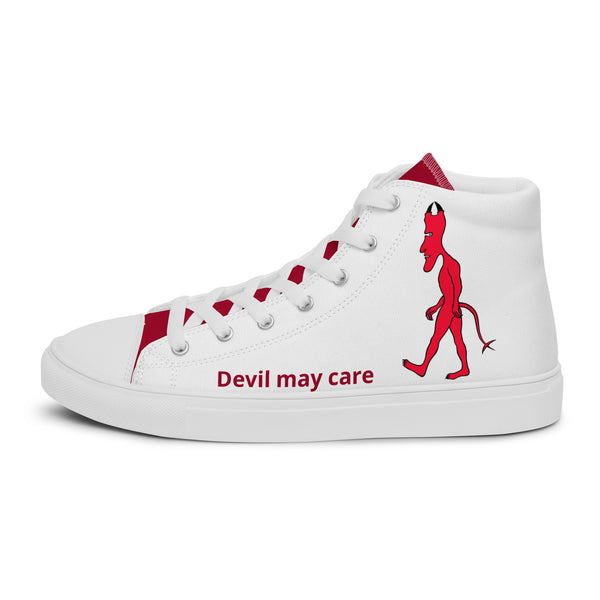 Men’s high top canvas shoes Devil may care