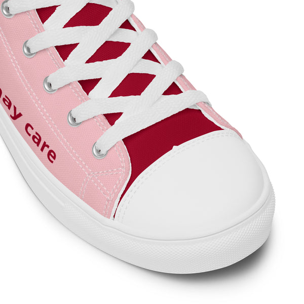 Ladies' high top canvas shoes Devil may care