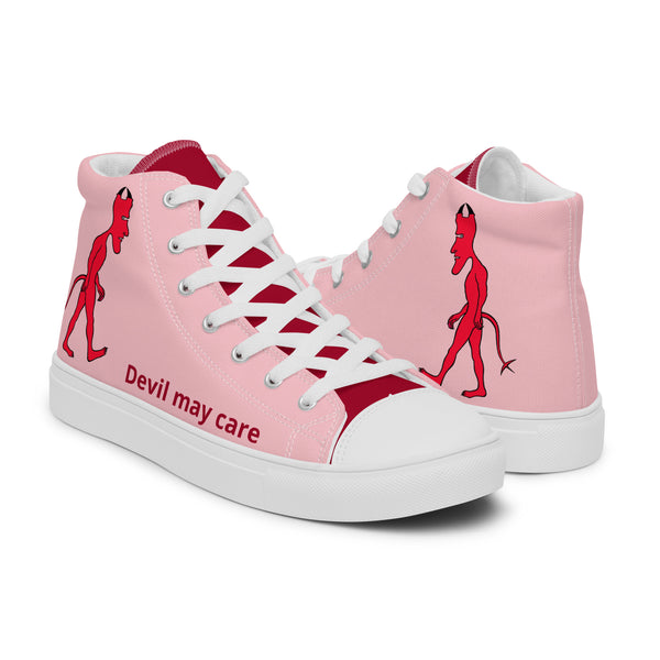 Ladies' high top canvas shoes Devil may care