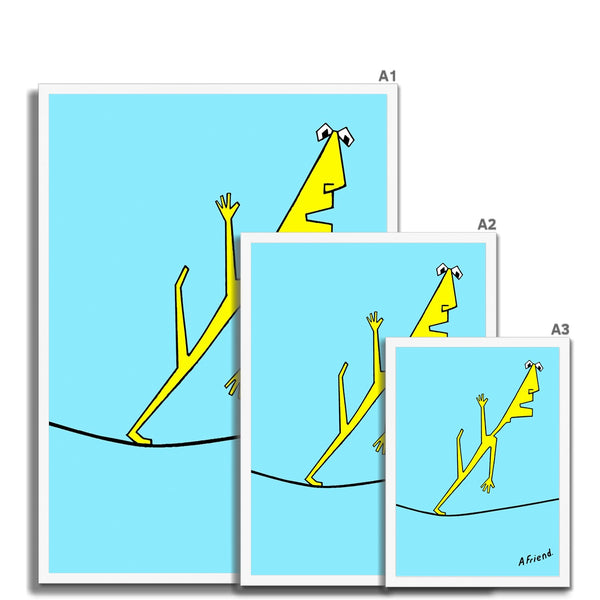 The tightrope walker Framed Print