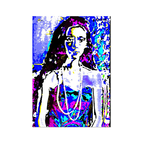 Girl with a pearl necklace Fine Art Print