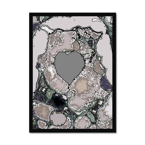 A heart of stone Framed Print