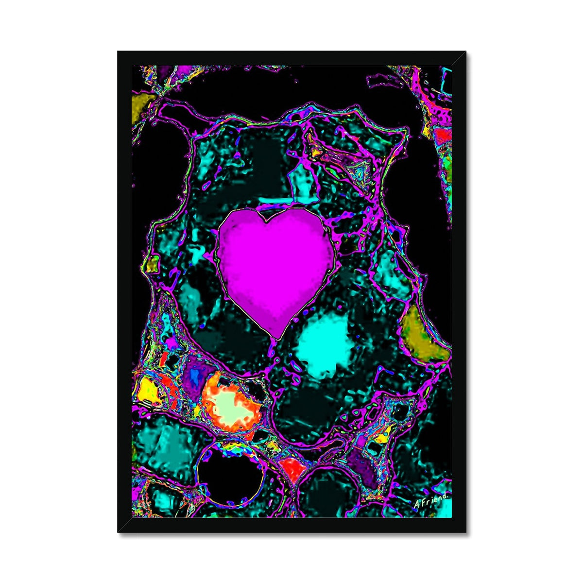 Purple heart Framed Print