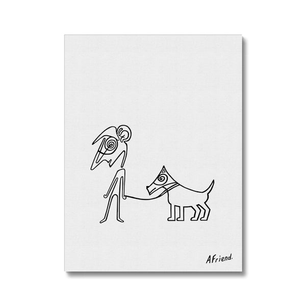 A boy and his dog Canvas