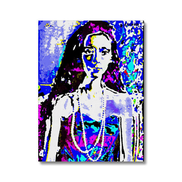 Girl with a pearl necklace Canvas