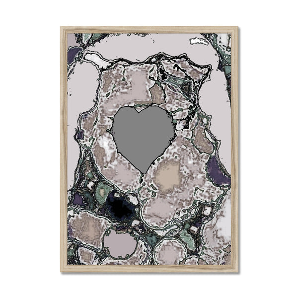 A heart of stone Framed Print